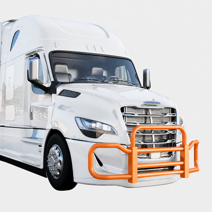 Metallic Orange — Freightliner Cascadia P4 6000 Series grill guard