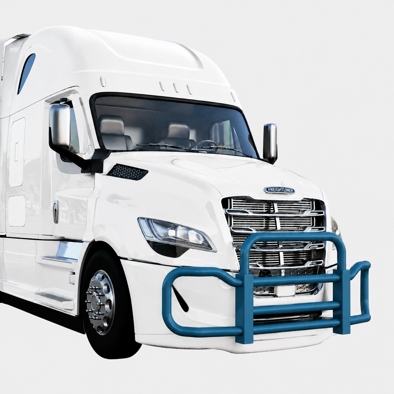 Metallic Blue — Freightliner Cascadia P4 6000 Series grill guard