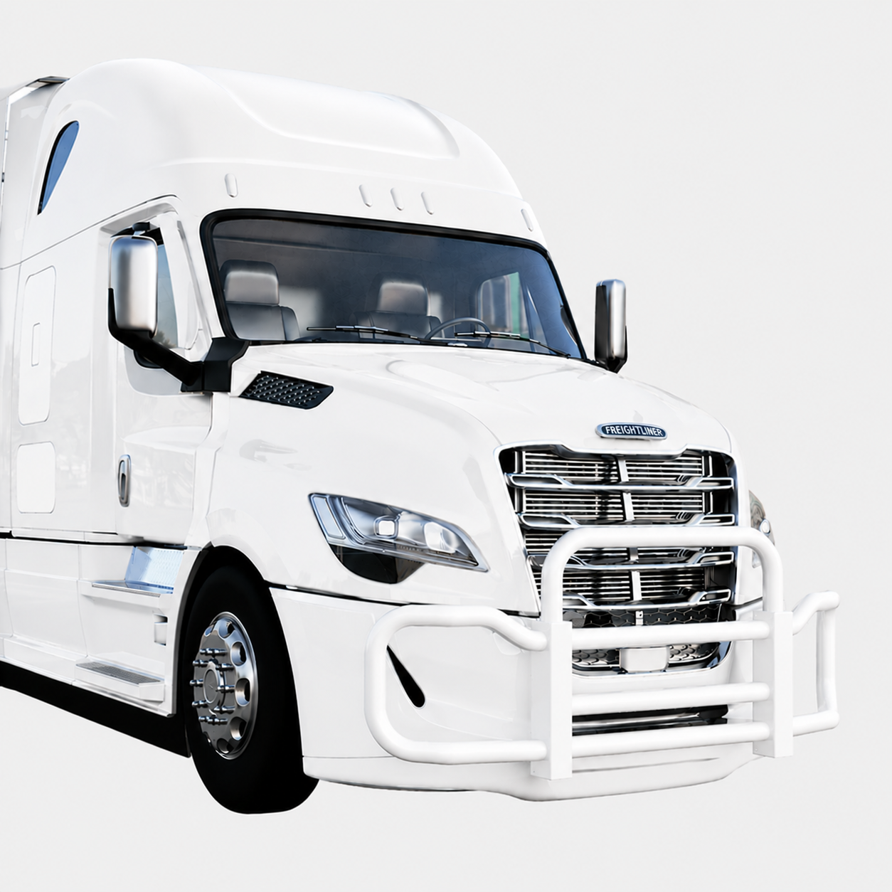 Metallic Pearl — Freightliner Cascadia P4 6000 Series grill guard