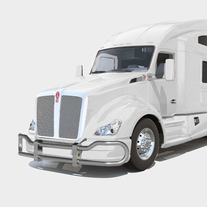 Silver Gray — Kenworth T680 Legacy 4000 Series grill guard