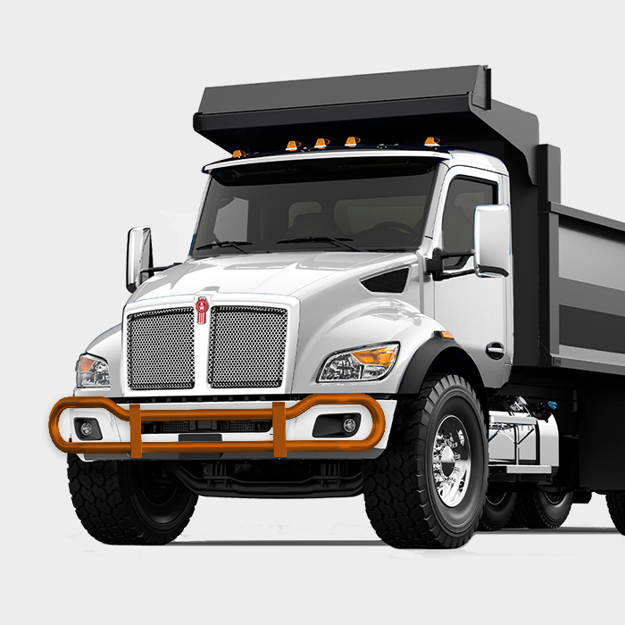 Metallic Orange — Kenworth T480 4000 Series grill guard
