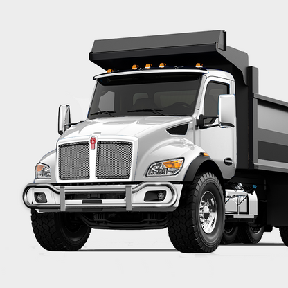 Silver Gray — Kenworth T480 4000 Series grill guard